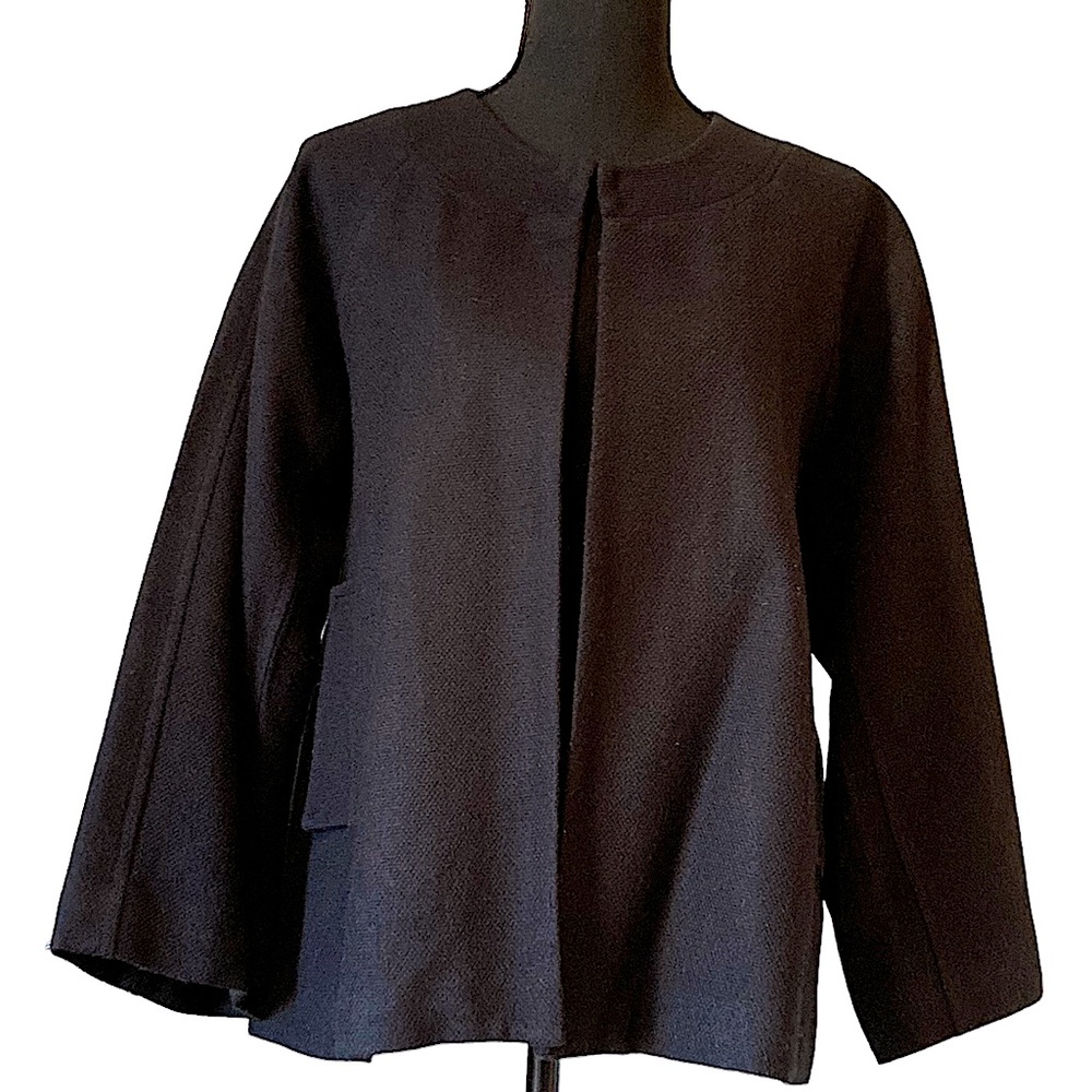 Classic Vintage Black Jacket with Pockets • Size 16 by Newport News